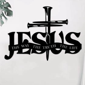 CIFbuy Aluminum Jesus Cross Scripture Wall Art Christian Home Decor Gift(TikTok, temu pick-up service)