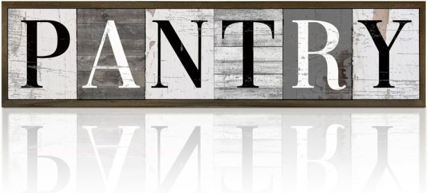 Farmhouse Pantry Signs, Rustic Hanging Wood Sign, Kitchen Wall Art, Pantry Room Decor for Table Shelf, Vintage Home Decor Accent, Housewarming Gi
