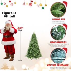 PE, PVC Christmas Tree, Green (Option: 4ft)